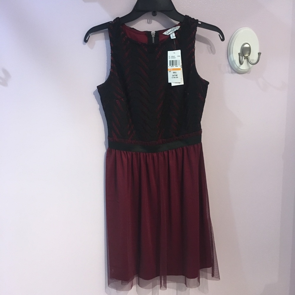 Wine and Black Dress